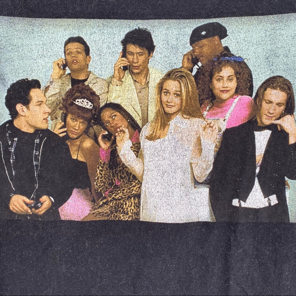 Urban Outfitters Clueless Movie Cast Cher T Shirt BLACK Women's Size Small - Picture 2 of 8